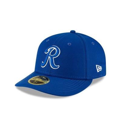 Blue Kansas City Royals Hat - New Era MLB Ligature Low Profile 59FIFTY Fitted Caps USA7429601